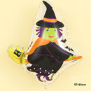 Large Cute Halloween Witch Foil Balloon Kids Boy Girl Toy Party Accessories