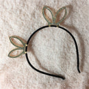 Crystal Rhinestone Bunny Ear Headband Girls Woman Hairband Party Fancy Dress