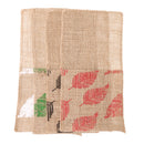 4/set Vintage Brown Burlap Cutlery Holder Linen Bags Leaves Pattern Party Tableware