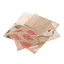 4/set Vintage Brown Burlap Cutlery Holder Linen Bags Leaves Pattern Party Tableware
