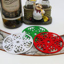 6x Snowflake Shape Coaster Anti-Skid Table Placemat Xmas Holiday Decor