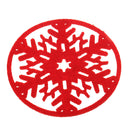 6x Snowflake Shape Coaster Anti-Skid Table Placemat Xmas Holiday Decor