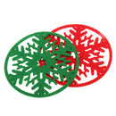 6x Snowflake Shape Coaster Anti-Skid Table Placemat Xmas Holiday Decor