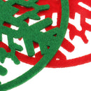 6x Snowflake Shape Coaster Anti-Skid Table Placemat Xmas Holiday Decor