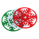 6x Snowflake Shape Coaster Anti-Skid Table Placemat Xmas Holiday Decor
