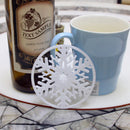 6x Snowflake Shape Coaster Anti-Skid Table Placemat Xmas Holiday Decor