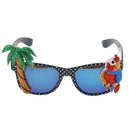 Hawaiian Tropical Coconut Tree Parrot Party Glasses Fancy Dress Accessory