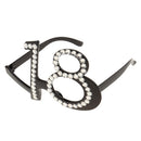 Novelty18th Crystal Rhinestone Party Glasses Eyeglasses Birthday Party Fancy Dress