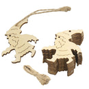 10pcs Christmas Wood Hanging Christmas Tree Embellishments Gift Tags