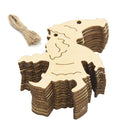 10pcs Christmas Wood Hanging Christmas Tree Embellishments Gift Tags