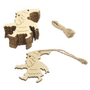 10pcs Christmas Wood Hanging Christmas Tree Embellishments Gift Tags