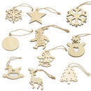 10pcs Christmas Wood Hanging Christmas Tree Embellishments Gift Tags