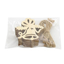10pcs Christmas Wood Hanging Christmas Tree Embellishments Gift Tags Jingle bell