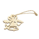 10pcs Christmas Wood Hanging Christmas Tree Embellishments Gift Tags Jingle bell