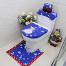 3/set Christmas Toilet Seat Lid Cover & Water Tank Cover & Rug Bathroom Ornaments