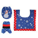 3/set Christmas Toilet Seat Lid Cover & Water Tank Cover & Rug Bathroom Ornaments
