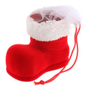 Christmas Plush Boots Shoes Candy Bag Santa Claus Tree Hanging DÃ©cor