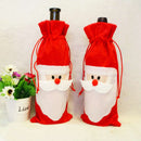 Santa Claus Wine Bottle Cover Wedding Xmas Birthday Party Gift Wrapper Bag