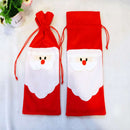 Santa Claus Wine Bottle Cover Wedding Xmas Birthday Party Gift Wrapper Bag