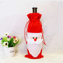 Santa Claus Wine Bottle Cover Wedding Xmas Birthday Party Gift Wrapper Bag