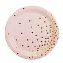 Pieces of 10 Fashion Gold Dots Paper Plates Wedding Dinner Party Home Bar BBQ Tableware