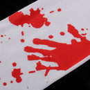 Halloween Carnival Bloody Hand Print Stain Thigh High Stockings Hold Up Suit Fancy Dress