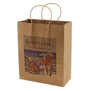 12pcs Christmas Kraft Paper Gift Bags Handle Party Bags Christmas Favors