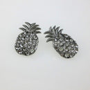 Vintage Novelty Tropical Fruit Summer Earrings Diamante Crystal Cute Hawaii Party Luau Ear Stud Women Ladies Earrings