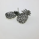 Vintage Novelty Tropical Fruit Summer Earrings Diamante Crystal Cute Hawaii Party Luau Ear Stud Women Ladies Earrings