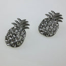 Vintage Novelty Tropical Fruit Summer Earrings Diamante Crystal Cute Hawaii Party Luau Ear Stud Women Ladies Earrings