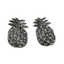 Vintage Novelty Tropical Fruit Summer Earrings Diamante Crystal Cute Hawaii Party Luau Ear Stud Women Ladies Earrings