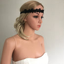Wedding Black Lace Elastic Bands Black Lace Stretch Headband Bridal Shower Hair Accessory