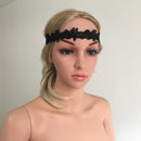 Wedding Black Lace Elastic Bands Black Lace Stretch Headband Bridal Shower Hair Accessory