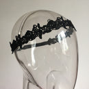 Wedding Black Lace Elastic Bands Black Lace Stretch Headband Bridal Shower Hair Accessory