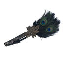 Retro Women Girls Peacock Feather Beads Flapper Headband 1920s Great Gatsby Fancy Dress Costume Headdress