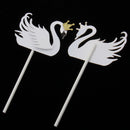 5x White Swan Cake Picks Wedding Cake Topper Wedding Anniversary Cake DÃ©cor