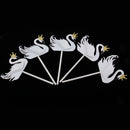 5x White Swan Cake Picks Wedding Cake Topper Wedding Anniversary Cake DÃ©cor
