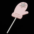 5 Pieces Lovely Gloves Snowflake Cupcake Topper Food Picks Christmas Kids Birthday Party Cake Decoration