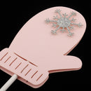 5 Pieces Lovely Gloves Snowflake Cupcake Topper Food Picks Christmas Kids Birthday Party Cake Decoration