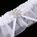 Wedding Garter Bride Pearl Ribbon Leg Ring Throwaway Toss Wedding Prom