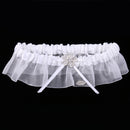 Wedding Garter Bride Pearl Ribbon Leg Ring Throwaway Toss Wedding Prom