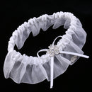 Wedding Garter Bride Pearl Ribbon Leg Ring Throwaway Toss Wedding Prom