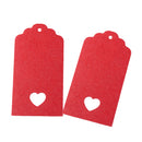 100pcs Vintage Red Heart Hanging Tags Christmas Wedding Celebration Party Paper Gift Name Price Labels Greeting Cards Tag Crafts