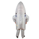 Scary Inflatable Costume Blow Up Shark Unisex Fancy Dress Adult Outfit White