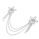 Elegant Lady Girls Rhinestones Flower Forehead Chain Hair Comb Headpieces