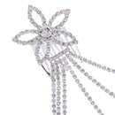 Elegant Lady Girls Rhinestones Flower Forehead Chain Hair Comb Headpieces