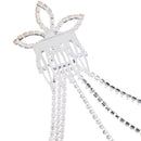 Elegant Lady Girls Rhinestones Flower Forehead Chain Hair Comb Headpieces