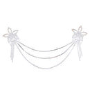 Elegant Lady Girls Rhinestones Flower Forehead Chain Hair Comb Headpieces