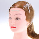 Elegant Lady Girls Rhinestones Flower Forehead Chain Hair Comb Headpieces