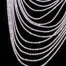 Fashion Women Ladies Silver Rhinestone Multilayer Necklace Tassel Bib Necklace Choker Statement Wedding Party Jewelry
